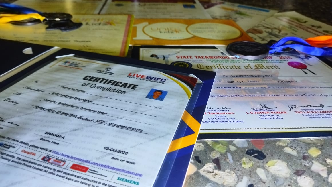 Certificates and medals collection
